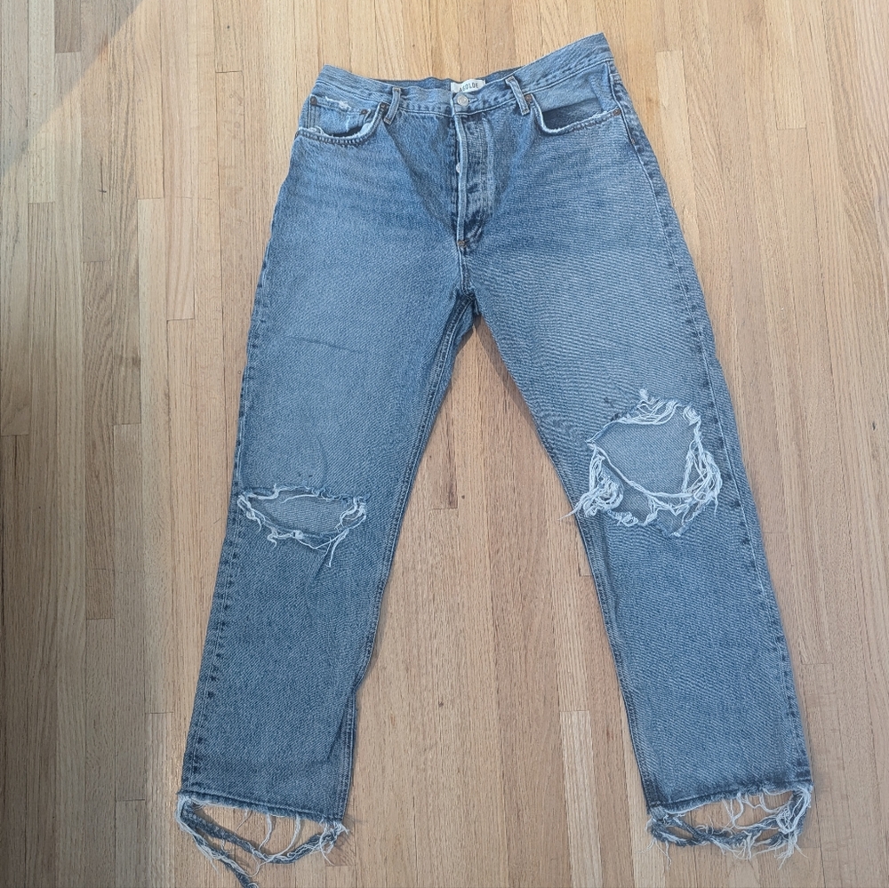Agolde Distressed Blue Jeans